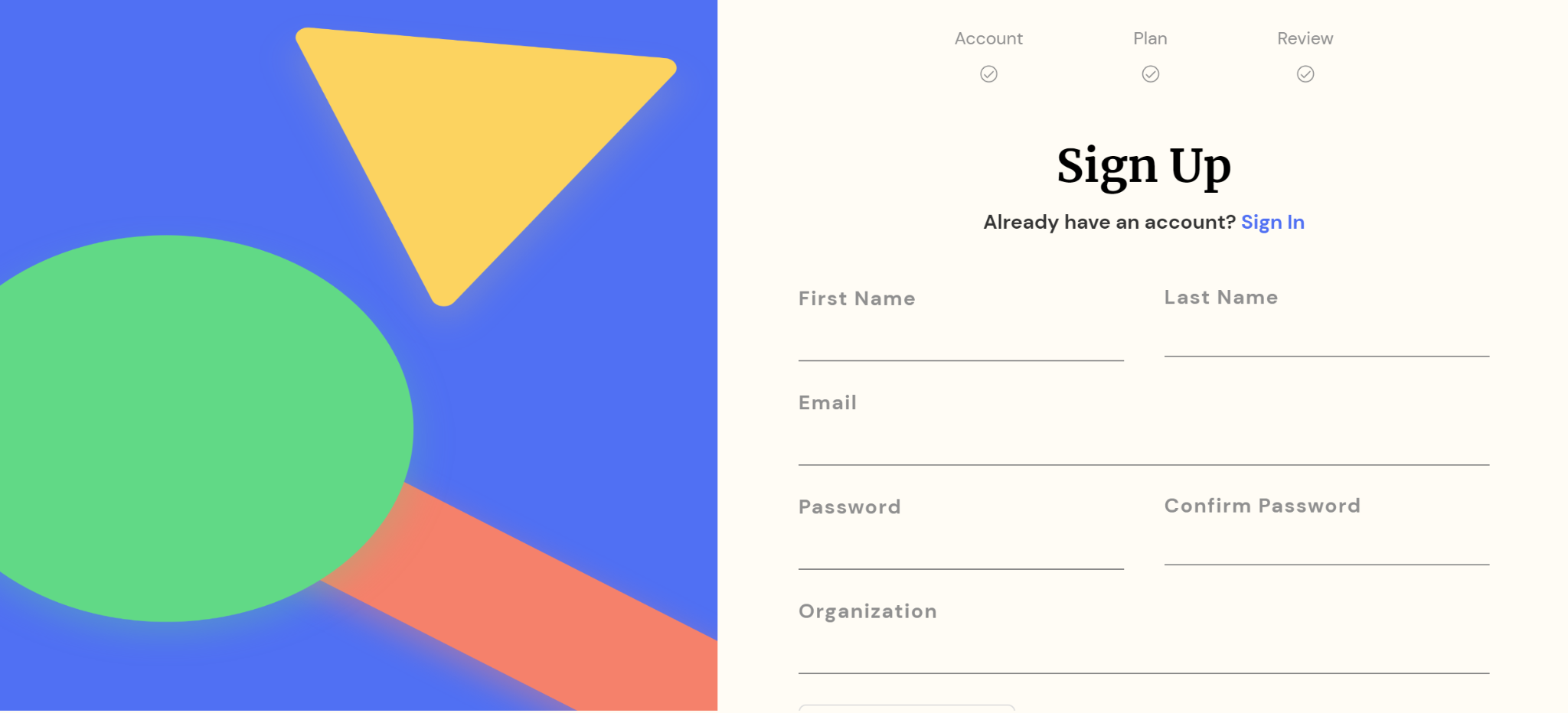 ExpiWell signup page
