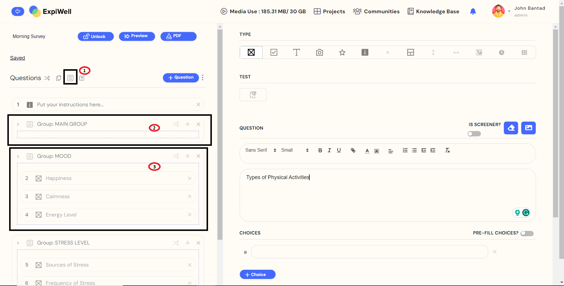 ExpiWell - creating multiple groups