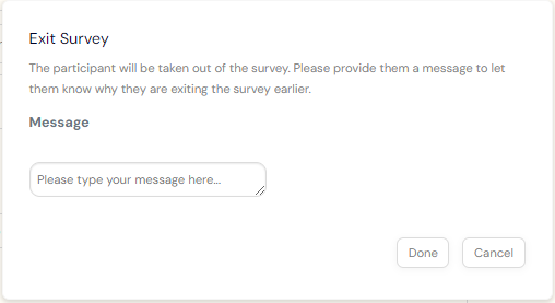 Exit Survey