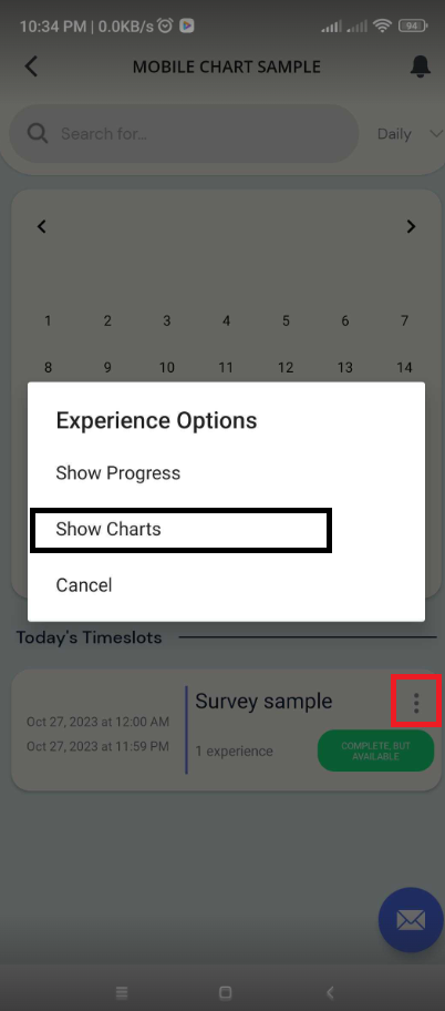 Survey option - Show Charts