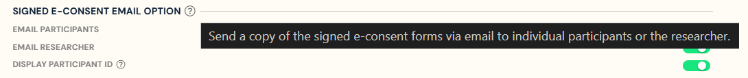 e-consent email option