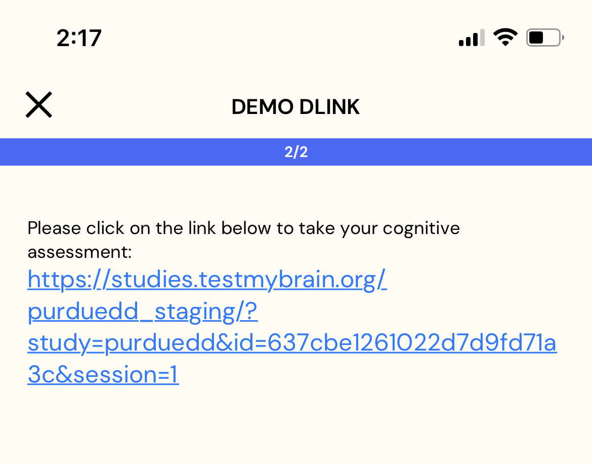 A link to cognitive assessment 