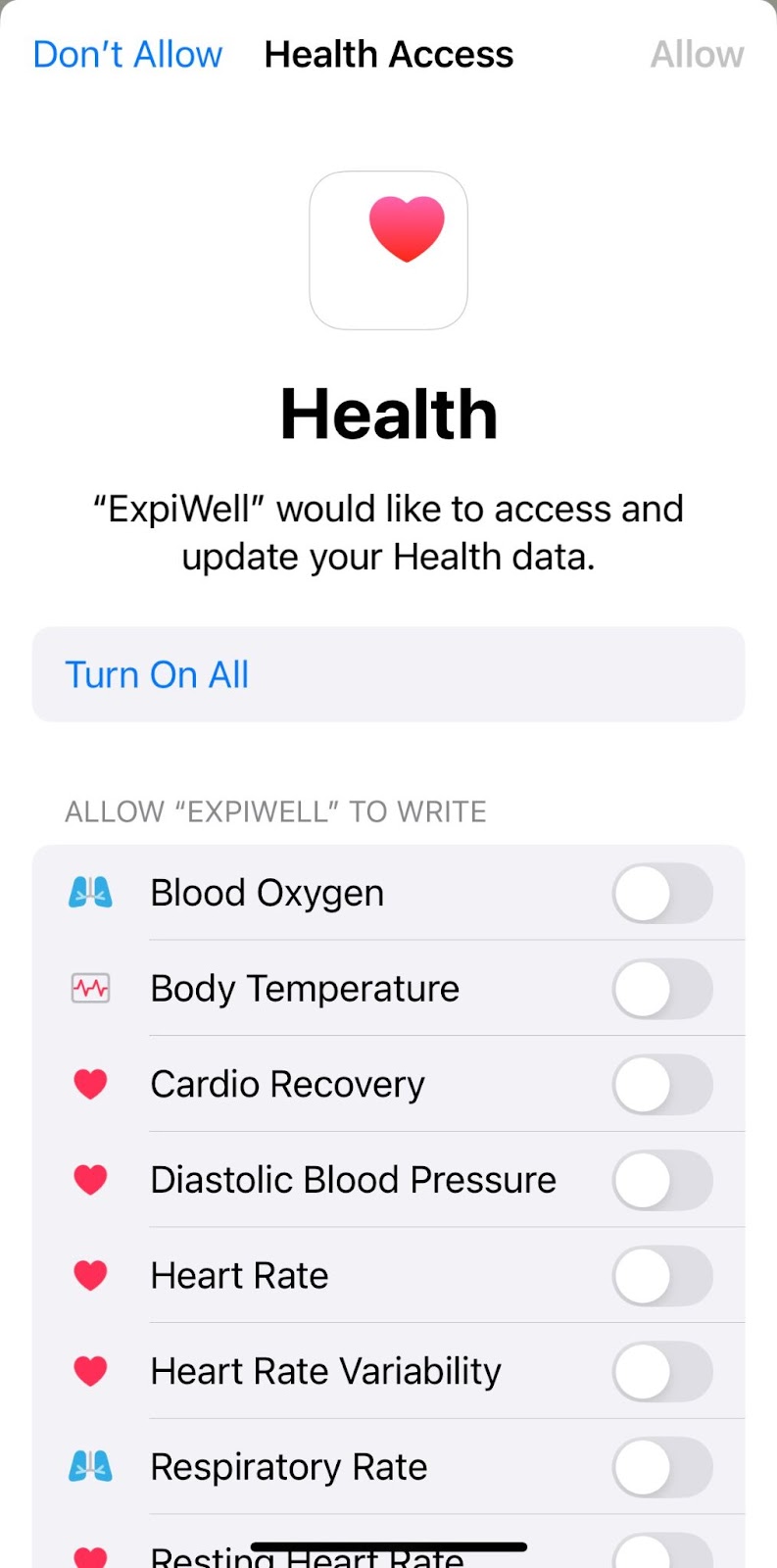 healthkit data permissions access