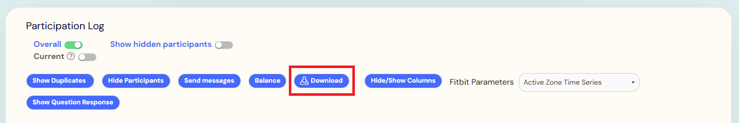 Logs Download button