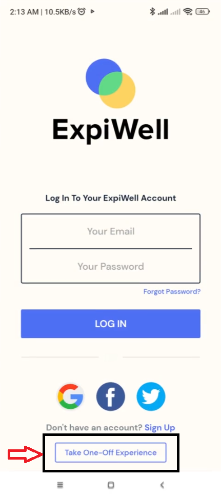 ExpiWell mobile app