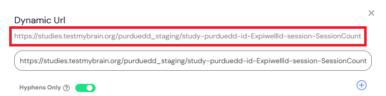 completed hyphens only dynamic link