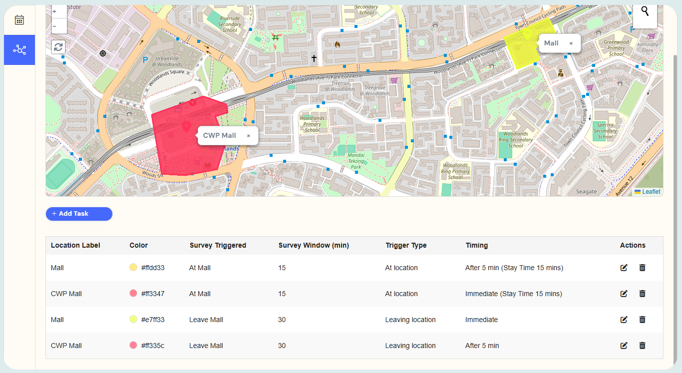 geofenced locations and tasks