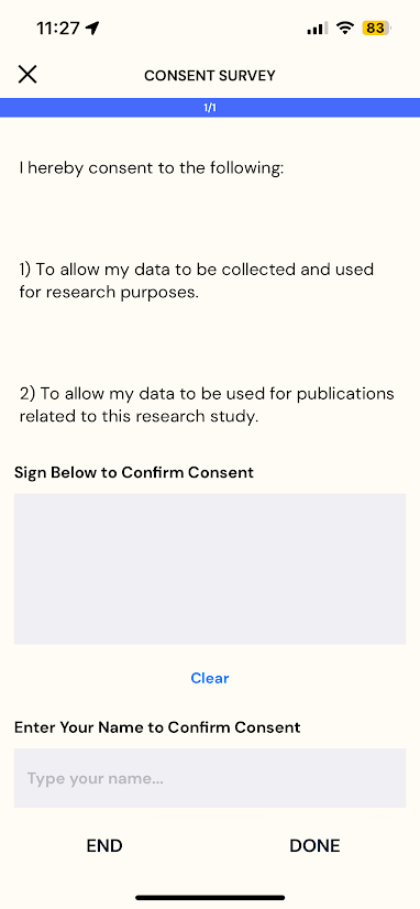 e-consent mobile view