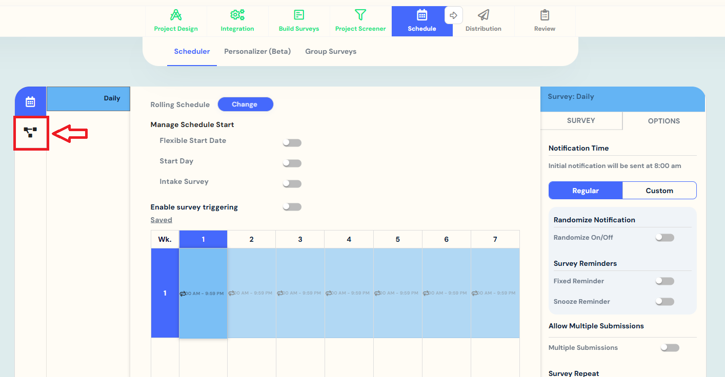 event-triggering icon