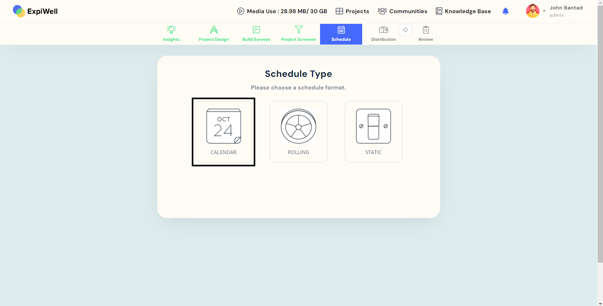 Scheduling Tab
