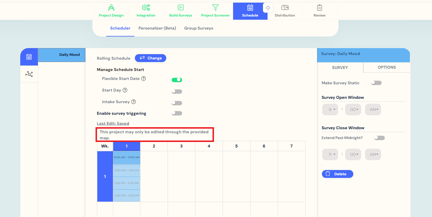 schedule page restrictions