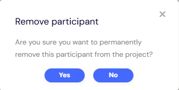 remove participant confirmation pop-up